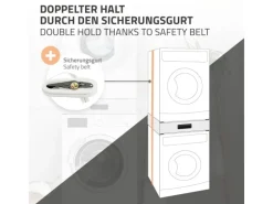 ML-Design Verbindungsrahmen für Waschmaschine mit Ausziehbarer Schublade 60x55cm