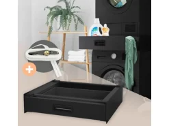 ML-Design Verbindungsrahmen für Waschmaschine mit Ausziehbarer Schublade Stahl