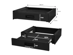 ML-Design Verbindungsrahmen für Waschmaschine mit Ausziehbarer Schublade Stahl