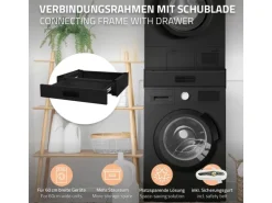 ML-Design Verbindungsrahmen für Waschmaschine mit Ausziehbarer Schublade Stahl