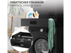 ML-Design Verbindungsrahmen für Waschmaschine mit Ausziehbarer Schublade Stahl