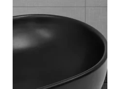 ML-Design Waschbecken aus Keramik Schwarz 605x385x140 mm Abgerundeten Ecken