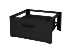 ML-Design Waschmaschinen Untergestell mit Schublade 63x54cm Stahl Schwarz 150kg