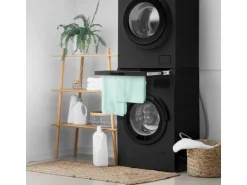 ML-Design Zwischenbaurahmen mit Wäscheleine Stahl 60,5x54,5cm Schwarz