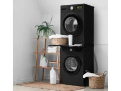 ML-Design Zwischenbaurahmen mit Ausziehplatte aus Stahl 60x60 cm Schwarz