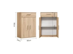 mokebo Midischrank in Braun Der Praktische Mehrzweckschrank oder Aufbewahrungsschrank