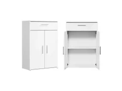 mokebo Midischrank in Weiß Der Praktische Mehrzweckschrank oder Aufbewahrungsschrank