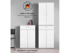 mokebo Midischrank in Weiß Der Praktische Mehrzweckschrank oder Aufbewahrungsschrank