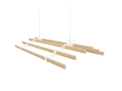 Monstershop 1.8m Elfenbeinfarbener 6-Latten-Wäscheständer mit Deckenrollen