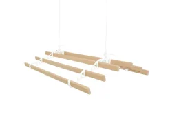 Monstershop 0.9m Weißfarbener 6-Latten-Wäscheständer mit Deckenrollen