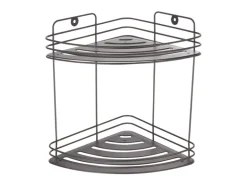 MSV Eck-Regal Kery Stahl 20 cm x 20 cm x 23,5 cm Mattschwarz