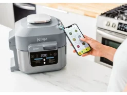 Ninja Cooking System und Heißluftfritteuse ON400DE Speedi Rapid Hellgrau