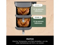 Ninja Heißluftfritteuse Double Stack XL SL400EU m. 2 Ebenen 9,5 l Grau