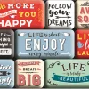 Nostalgic-Art Magnet-Set Enjoy Life 9-teilig