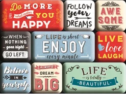 Nostalgic-Art Magnet-Set Enjoy Life 9-teilig