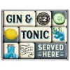 Nostalgic-Art Magnet-Set Gin & Tonic Served Here 9 Stück