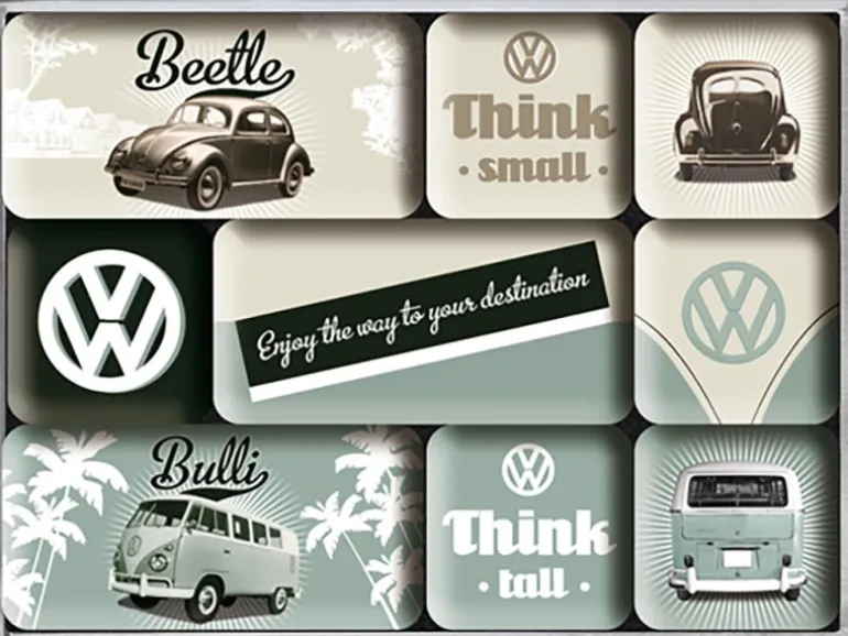 Nostalgic-Art Magnet-Set VW Think Tall & Small