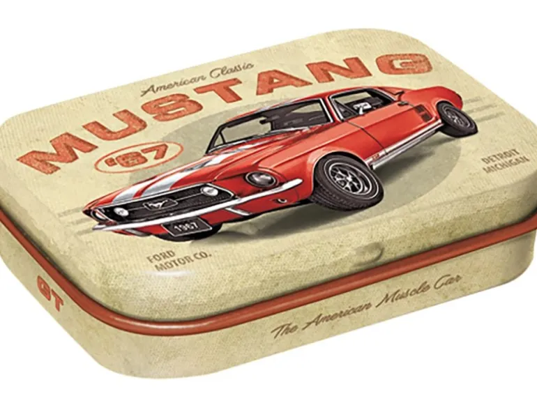 Nostalgic-Art Pillendose Ford Mustang GT 1967 Red