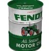 Nostalgic-Art Spardose Ölfass Fendt - All Season Motor Oil Ø 9,3 cm x 11,7 cm