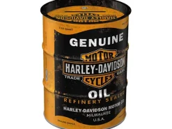 Nostalgic-Art Spardose Ölfass Harley-Davidson - Genuine Oil Ø 9,3 cm x 11,7 cm