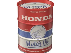 Nostalgic-Art Spardose Ölfass Honda MC - Motor Oil Ø 9,3 cm x 11,7 cm