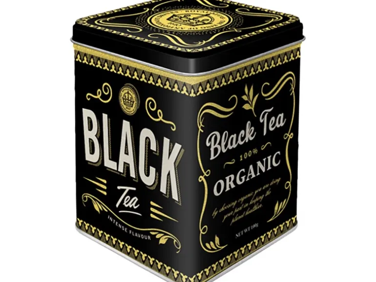 Nostalgic-Art Teedose Black Tea 9,5 x 7,5 x 7,5 cm Schwarz