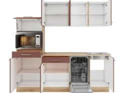 OPTIFIT Bari407 Küchenzeile 210 cm Rostrot