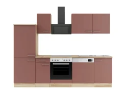 OPTIFIT Bari407 Küchenzeile 270 cm ohne E-Geräte Rostrot