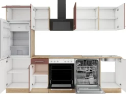 OPTIFIT Bari407 Küchenzeile 270 cm Rostrot