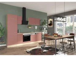 OPTIFIT Bari407 Küchenzeile 270 cm Rostrot