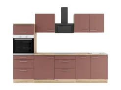OPTIFIT Bari407 Küchenzeile 270 cm Rostrot