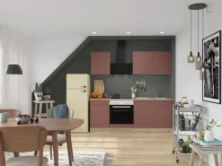 OPTIFIT Bari407 Küchenzeile 210 cm ohne E-Geräte Rostrot