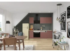 OPTIFIT Bari407 Küchenzeile 210 cm Rostrot