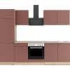 OPTIFIT Bari407 Küchenzeile 270 cm Rostrot
