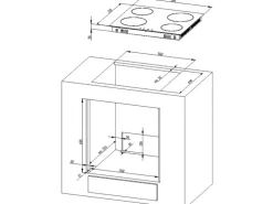 OPTIFIT Bari407/Livorno290 Küchenzeile 210 cm Rostrot / Wildeiche Nachbildung