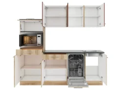 OPTIFIT Bari407/Livorno290 Küchenzeile 210 cm Rostrot / Wildeiche Nachbildung