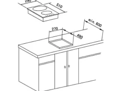 OPTIFIT Bari407/Livorno290 Miniküche 150 cm Rostrot / Wildeiche Nachbildung