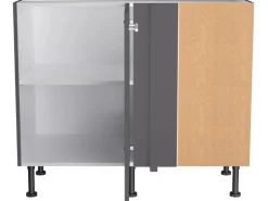 Optifit Eckunterschrank für Geschirrsp. Ingvar420 100/65x87x58,4 cm Anthr. Matt