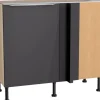 Optifit Eck-U-schrank f. Geschirrsp. Linus984 100/65x87x58,4 cm Anthr. Wildeiche