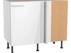 Optifit Eck-U-schrank f. Geschirrsp. Rurik986 100/65x87x58,4 cm Weiß Gl. Weiß M.