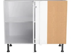 Optifit Eck-U-schrank f. Geschirrsp. Rurik986 100/65x87x58,4 cm Weiß Gl. Weiß M.