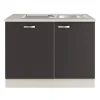OPTIFIT Faro220 Küchen-Spülenschrank-Set Anthrazit