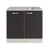 OPTIFIT Faro220 Küchen-Spülenschrank-Set Anthrazit