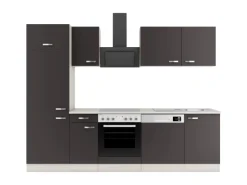 OPTIFIT Faro220 Küchenzeile 270 cm Anthrazit