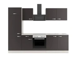 OPTIFIT Faro220 Küchenzeile 270 cm ohne E-Geräte Anthrazit