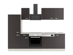 OPTIFIT Faro220 Küchenzeile 270 cm Anthrazit