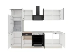 OPTIFIT Faro220 Küchenzeile 270 cm Anthrazit