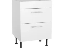 Optifit Küchen-Unterschrank für Kochfeld Bengt932 60 cm x 87 cm x 58,4 cm Weiß