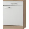 Optifit Küchen-Unterschrank Dakar286 60 cm x 84,8 cm x 60 cm Weiß-Eiche