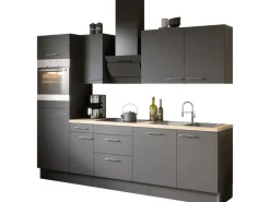 Optifit Küchenzeile Optikoncept Ingvar ohne E-Geräte 270 cm Anthrazit